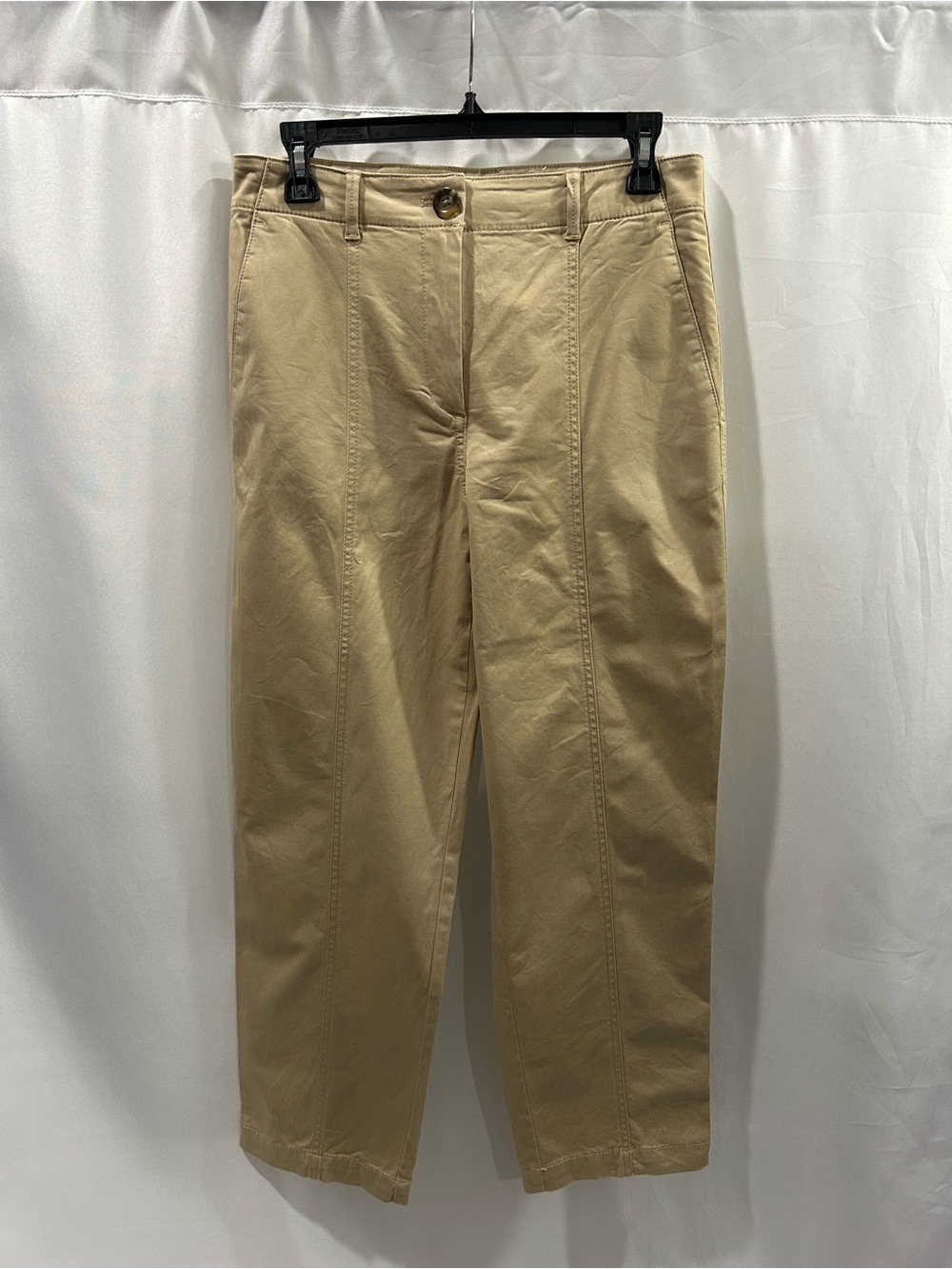 Ann Taylor Weekend Khaki Straight-Leg Chinos in Tan Baguette EUC